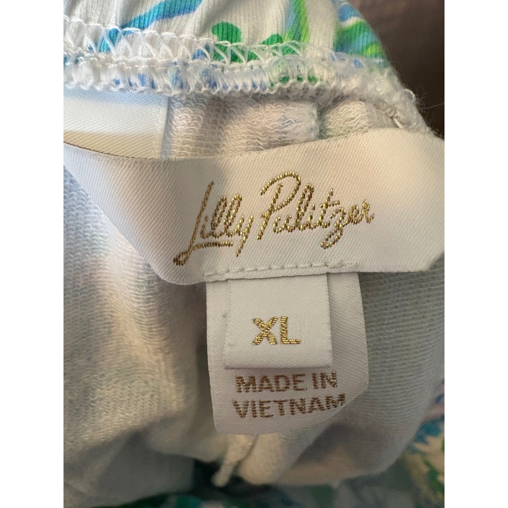 Lilly Pulitzer Ocean Treasure Shorts Blue Green Pink XL - Picture 4 of 5